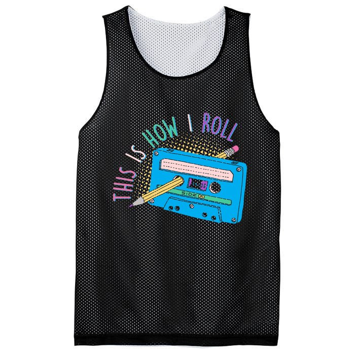 This is How I Roll Cassette Tape Retro 80s Mesh Reversible Basketball Jersey Tank