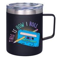 This is How I Roll Cassette Tape Retro 80s 12oz Stainless Steel Coffee Mug