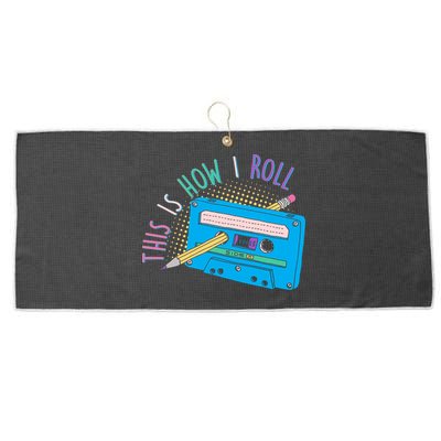 This is How I Roll Cassette Tape Retro 80s Large Microfiber Waffle Golf Towel