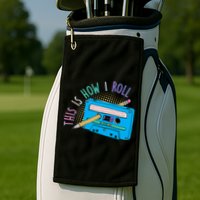 This is How I Roll Cassette Tape Retro 80s Golf Towel