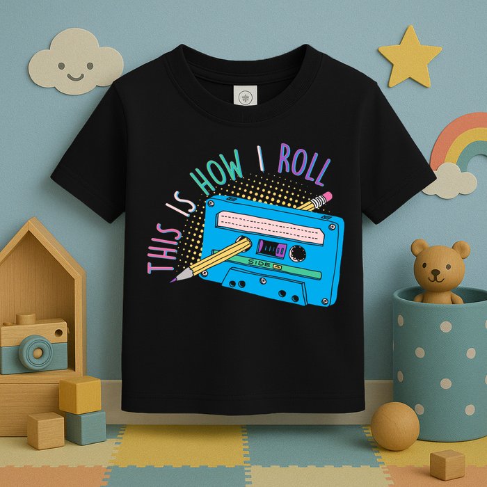 This is How I Roll Cassette Tape Retro 80s Toddler T-Shirt
