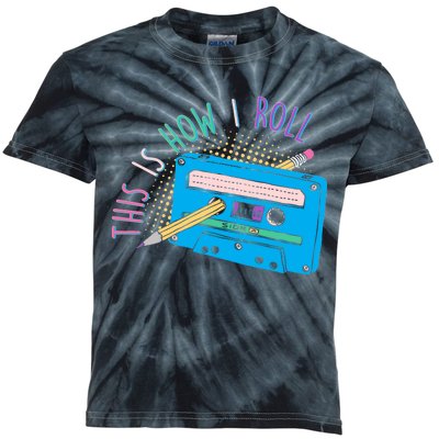 This is How I Roll Cassette Tape Retro 80s Kids Tie-Dye T-Shirt