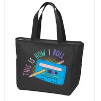 This is How I Roll Cassette Tape Retro 80s Zip Tote Bag