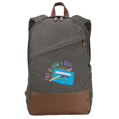 This is How I Roll Cassette Tape Retro 80s Cotton Canvas Backpack