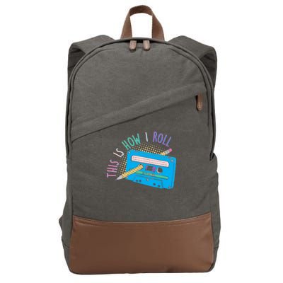 This is How I Roll Cassette Tape Retro 80s Cotton Canvas Backpack