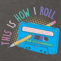 This is How I Roll Cassette Tape Retro 80s Cotton Canvas Backpack