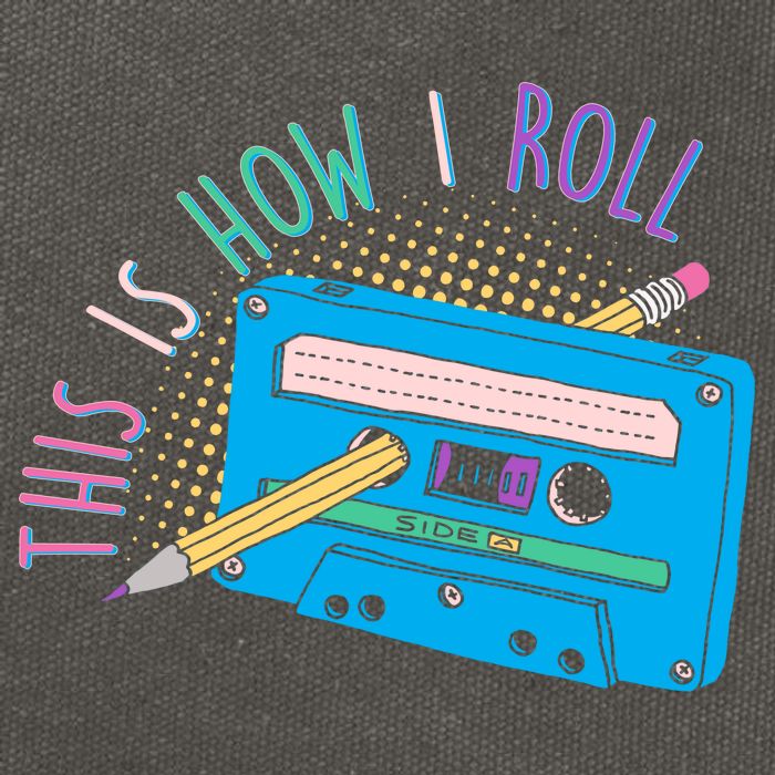 This is How I Roll Cassette Tape Retro 80s Cotton Canvas Backpack