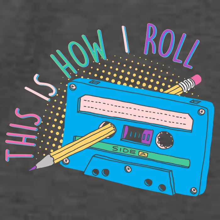 This is How I Roll Cassette Tape Retro 80s Vector Backpack