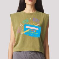 This is How I Roll Cassette Tape Retro 80s Garment-Dyed Women's Muscle Tee