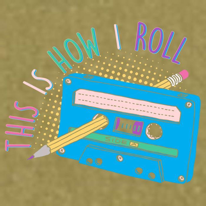 This is How I Roll Cassette Tape Retro 80s Garment-Dyed Women's Muscle Tee