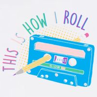 This is How I Roll Cassette Tape Retro 80s Garment-Dyed Sweatshirt