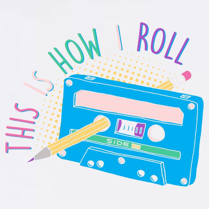 This is How I Roll Cassette Tape Retro 80s Garment-Dyed Sweatshirt