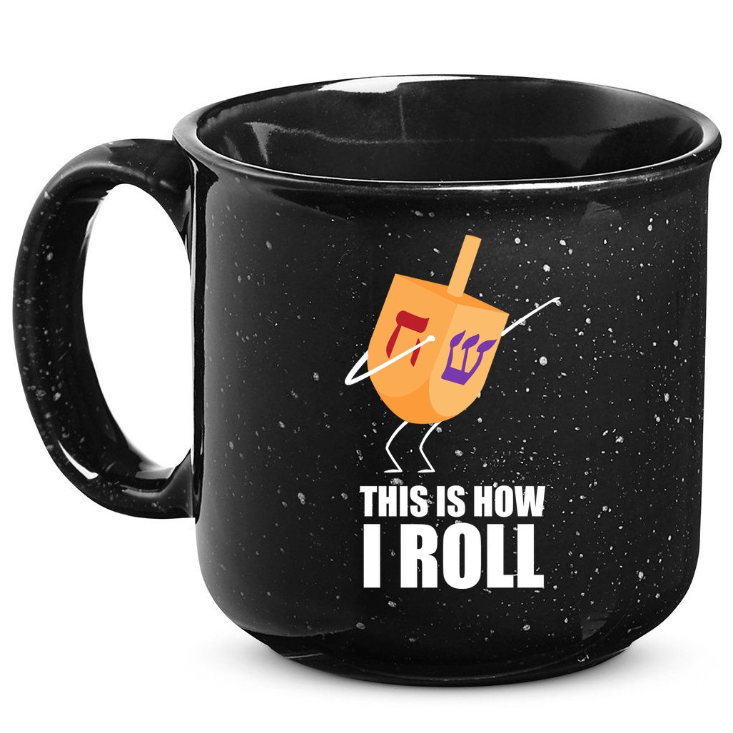 This is How I Roll Dreidel Dabbing Chanukah 15oz Campfire Ceramic Mug