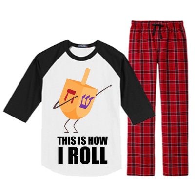 This is How I Roll Dreidel Dabbing Chanukah Raglan Sleeve Pajama Set