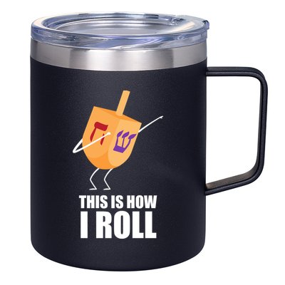 This is How I Roll Dreidel Dabbing Chanukah 12oz Stainless Steel Coffee Mug