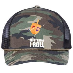 This is How I Roll Dreidel Dabbing Chanukah Retro Rope Trucker Hat Cap