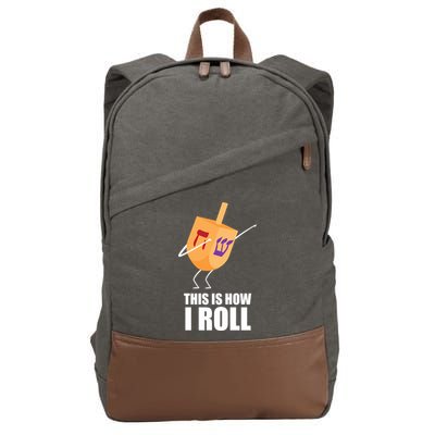 This is How I Roll Dreidel Dabbing Chanukah Cotton Canvas Backpack