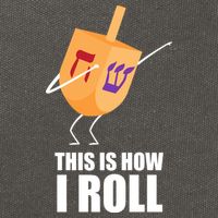 This is How I Roll Dreidel Dabbing Chanukah Cotton Canvas Backpack