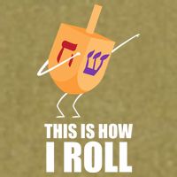 This is How I Roll Dreidel Dabbing Chanukah Garment-Dyed Women's Muscle Tee
