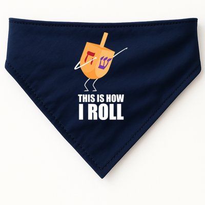 This is How I Roll Dreidel Dabbing Chanukah USA-Made Doggie Bandana