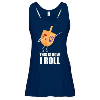 This is How I Roll Dreidel Dabbing Chanukah Ladies Essential Flowy Tank