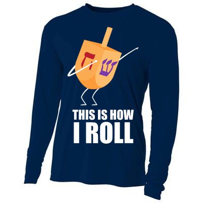 This is How I Roll Dreidel Dabbing Chanukah Cooling Performance Long Sleeve Crew