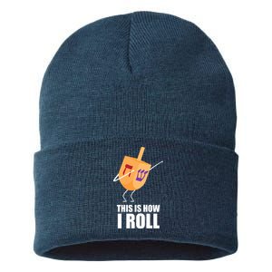 This is How I Roll Dreidel Dabbing Chanukah Sustainable Knit Beanie