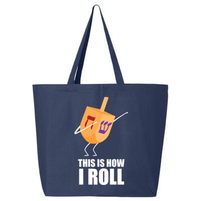 This is How I Roll Dreidel Dabbing Chanukah 25L Jumbo Tote