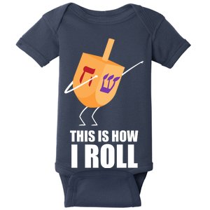 This is How I Roll Dreidel Dabbing Chanukah Baby Bodysuit