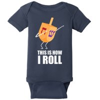 This is How I Roll Dreidel Dabbing Chanukah Baby Bodysuit