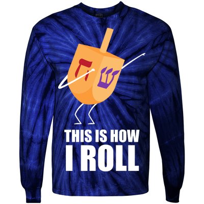 This is How I Roll Dreidel Dabbing Chanukah Tie-Dye Long Sleeve Shirt