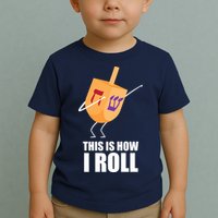 This is How I Roll Dreidel Dabbing Chanukah Toddler T-Shirt