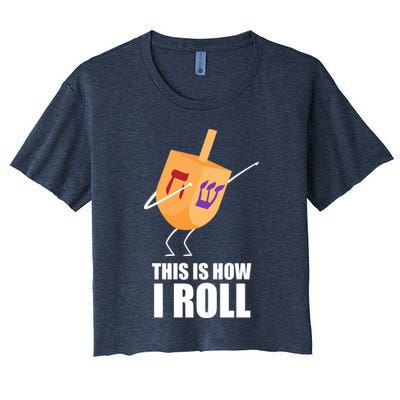 This is How I Roll Dreidel Dabbing Chanukah Crop Top