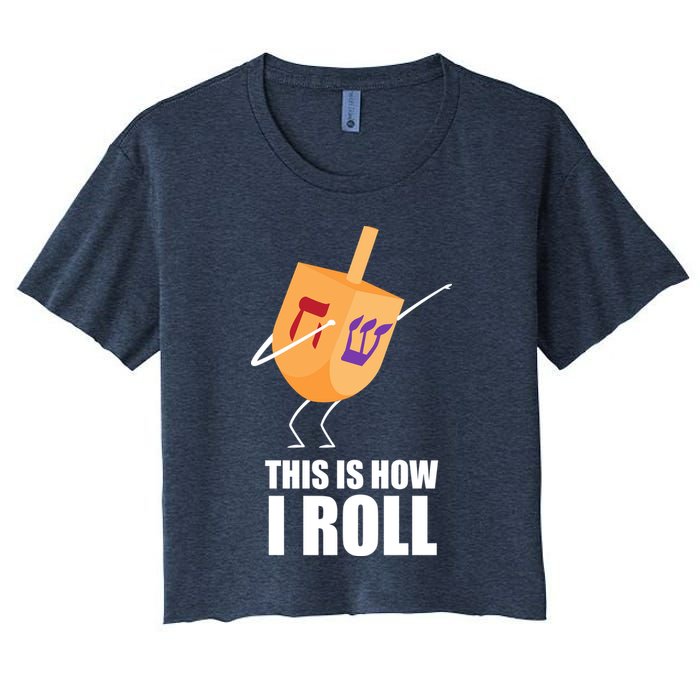 This is How I Roll Dreidel Dabbing Chanukah Crop Top