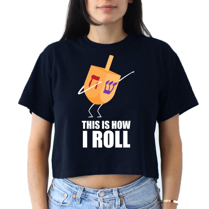 This is How I Roll Dreidel Dabbing Chanukah Crop Top
