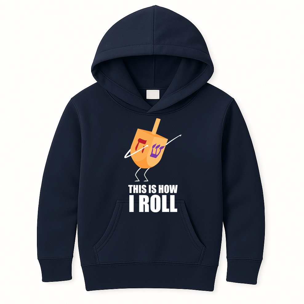 This is How I Roll Dreidel Dabbing Chanukah Kids Hoodie