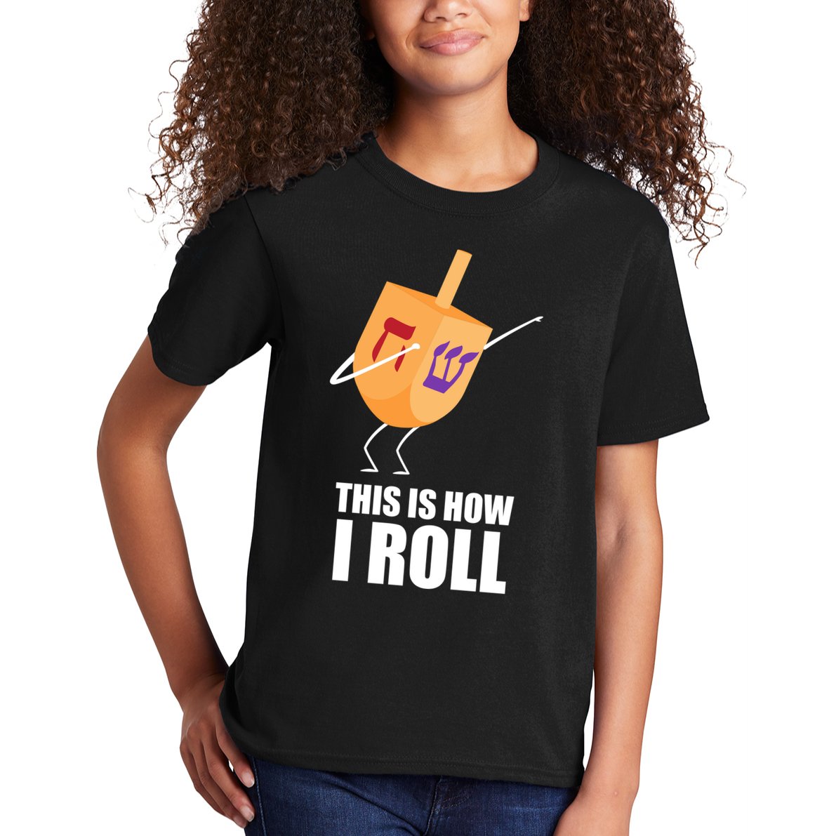 This is How I Roll Dreidel Dabbing Chanukah Kids T-Shirt