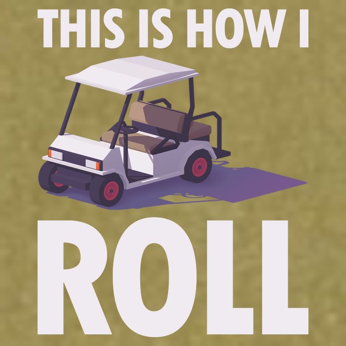This Is How I Roll Golf Cart Garment-Dyed Women's Muscle Tee