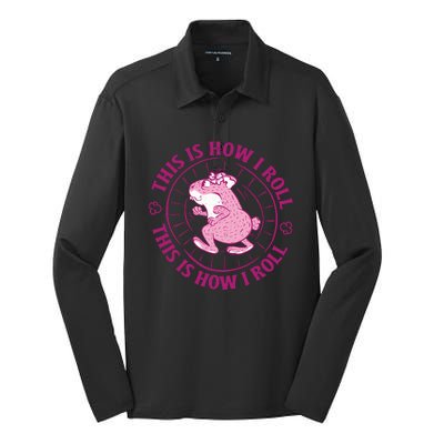 This Is How I Roll Hamster Silk Touch Performance Long Sleeve Polo