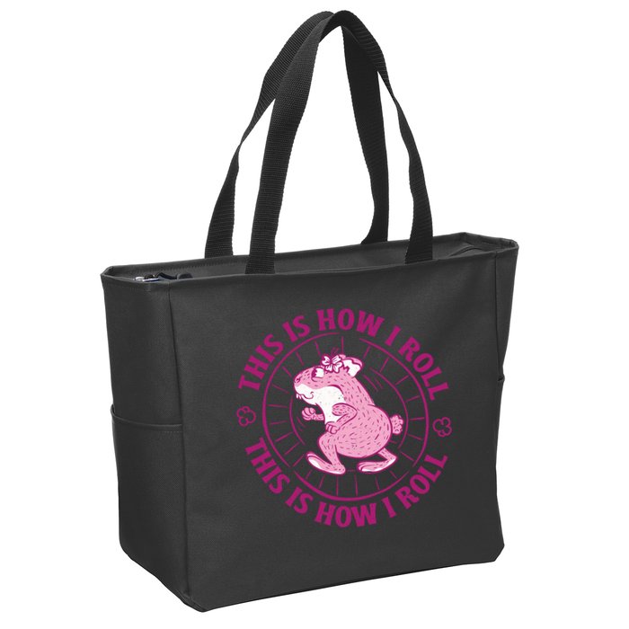 This Is How I Roll Hamster Zip Tote Bag