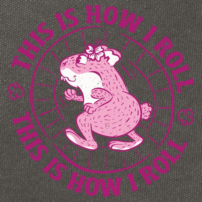 This Is How I Roll Hamster Cotton Canvas Backpack