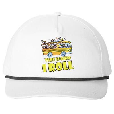 This is How I Roll School Bus Snapback Five-Panel Rope Hat