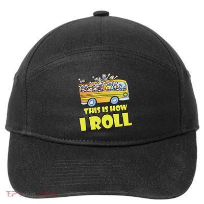 This is How I Roll School Bus 7-Panel Snapback Hat
