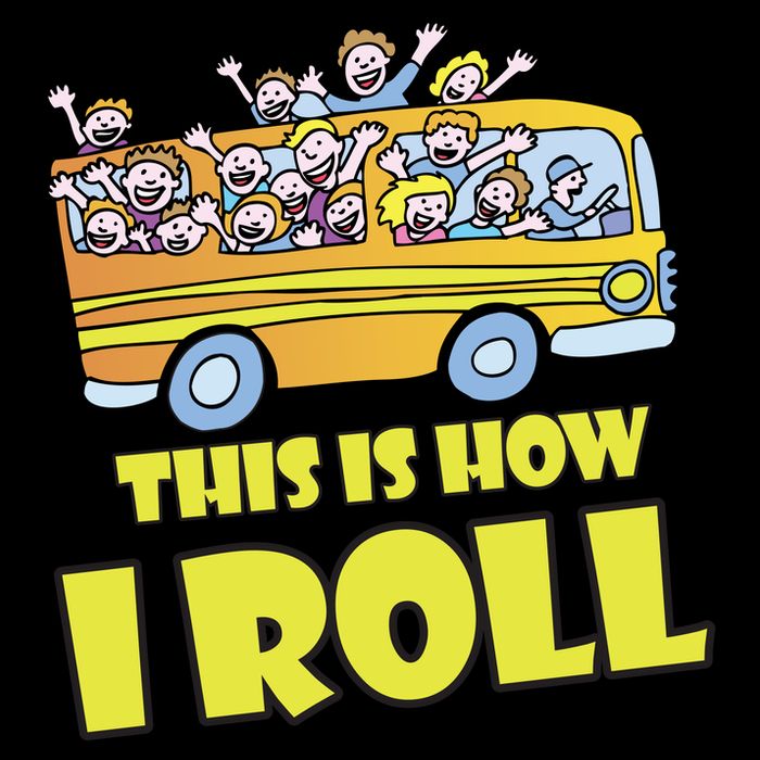 This is How I Roll School Bus 7-Panel Snapback Hat