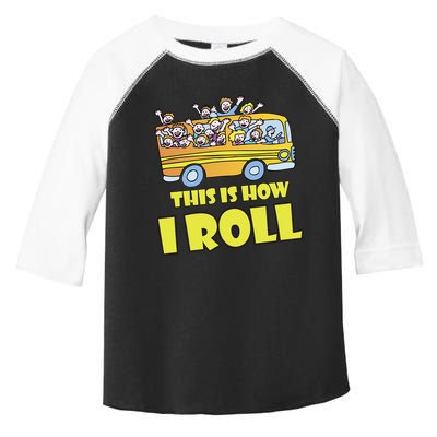 This is How I Roll School Bus Toddler Fine Jersey T-Shirt