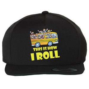 This is How I Roll School Bus Wool Snapback Cap