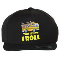 This is How I Roll School Bus Wool Snapback Cap