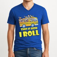 This is How I Roll School Bus V-Neck T-Shirt