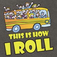 This is How I Roll School Bus Cotton Canvas Backpack