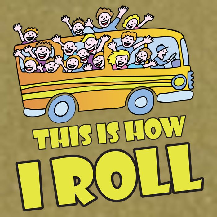 This is How I Roll School Bus Garment-Dyed Women's Muscle Tee
